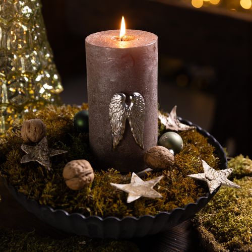 Itens Pinos de vela asas de anjo de Natal prata 4×7cm 4 peças