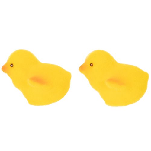 Itens Pintinhos de Páscoa em miniatura, com plumas amarelas e laranjas, 4,5 cm de altura, 18 peças.