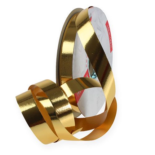 Itens Fita ondulada brilhante 19mm 100m ouro
