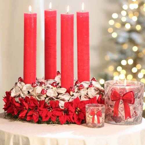 Guirlanda com Flor de Lótus, Decoração Natural, Flores Secas, 35cm | Floristik24.pt