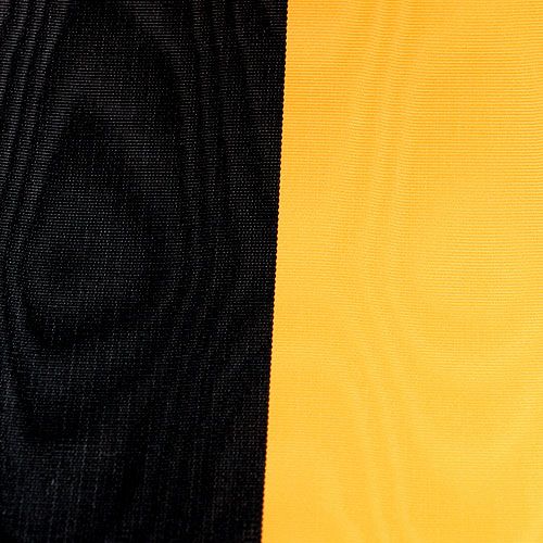 Floristik24 Fitas de Coroa Moiré Amarelo-Preto 100 mm