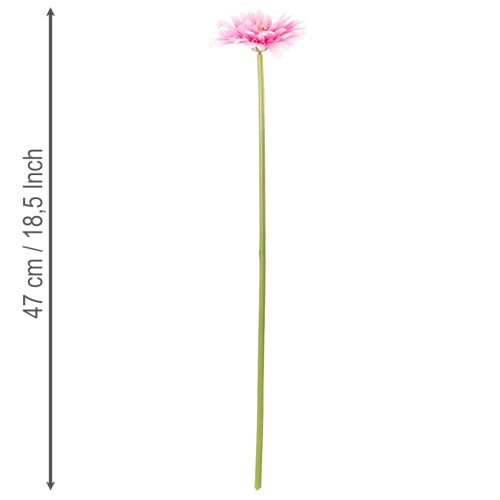 Flores artificiais de gerbera para jardim, rosa, 47 cm, 6 peças. | Floristik24.pt