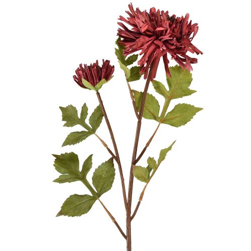 Itens Crisântemo artificial em bordô Ø5cm/Ø11cm C70cm