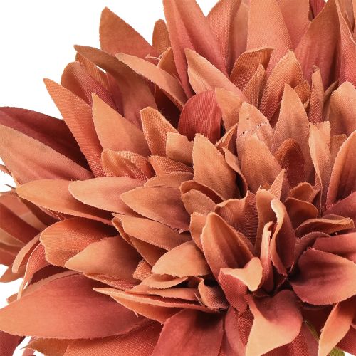 Itens Dálias artificiais flores castanho-avermelhadas Ø15cm C28cm 3 un