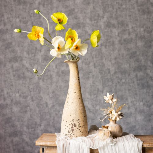 Itens Decoração artificial de papoula para salas de estar e escritórios, 95 cm