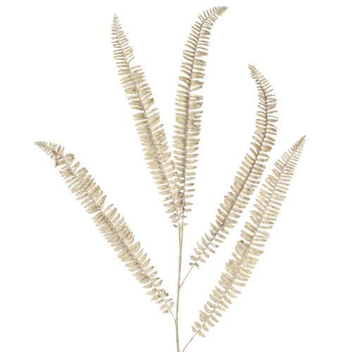 Floristik24 Plantas artificiais de samambaia ramificada creme branco C120cm