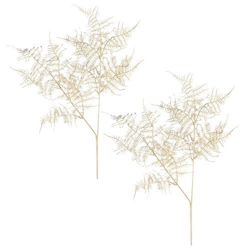 Itens Samambaia artificial Natal ornamental samambaia champanhe 54 cm 2 unidades