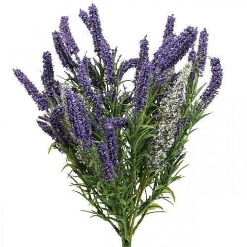 Planta artificial decorativa lavanda artificial arbusto branco roxo 46cm