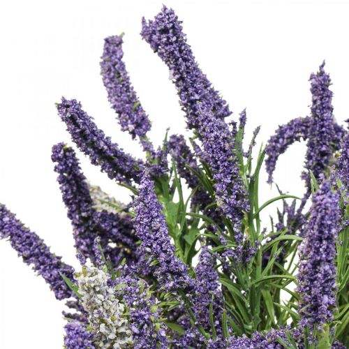 Floristik24 Planta artificial decorativa lavanda artificial arbusto branco roxo 46cm