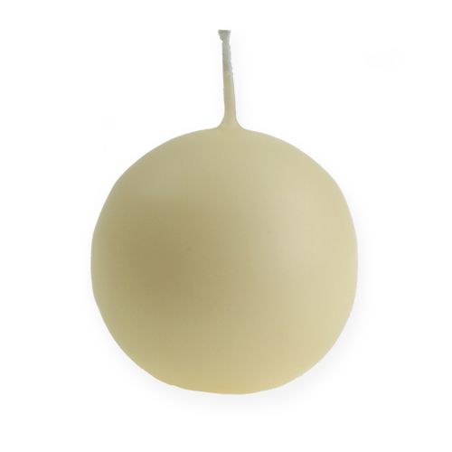 Floristik24 Velas bola 80mm creme 6 un.