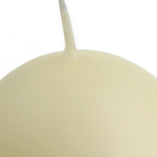 Floristik24 Velas bola 80mm creme 6 un.