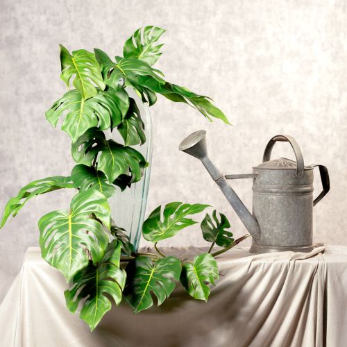 Itens Monstera artificial com folhagem exuberante para um toque de estilo na sala de estar. 120 cm
