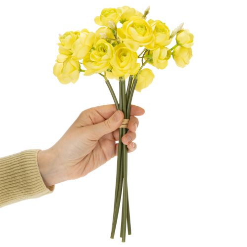 Itens Buquê de ranúnculos artificiais para decoração de primavera, 32 cm, 5 peças.