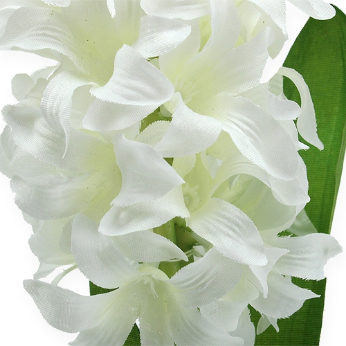 Itens Flores de seda jacinto branco 33 cm
