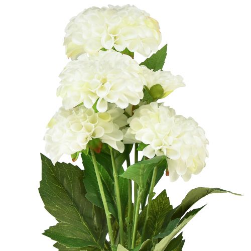 Itens Flores artificiais dálias decorativas brancas artificiais 50cm