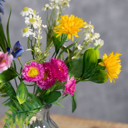 Itens Buquê de flores artificiais, decoração de primavera para sala de estar e escritório, 37 cm