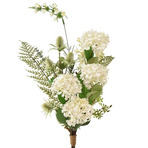 Itens Buquê de flores artificiais, planta bola de neve, samambaia, 65 cm