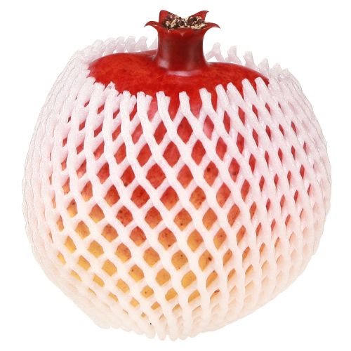 Itens Fruta artificial romã artificial vermelho amarelo 9×11cm