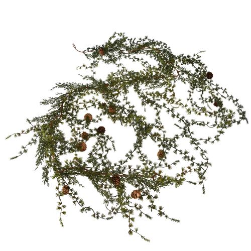 Floristik24 Guirlanda de lariço verde com cones 180cm