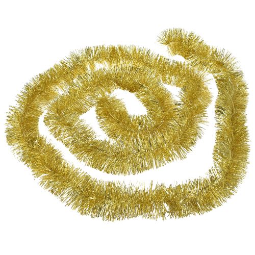 Itens Guirlanda Glamorosa de Ouropel Dourado 270cm – Perfeita para decorações festivas e elegantes