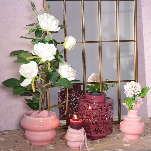 Itens Lanterna com motivo de folha, movida a energia solar, para iluminação ambiente externa, 25 cm