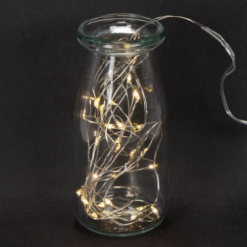 Cordão de luzes LED para uso interno, alimentado por bateria, branco quente, 30 LEDs, 3m, 6 peças | Floristik24.pt