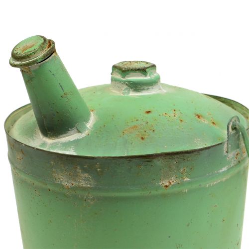 Floristik24 Barril de óleo de casinha de passarinho verde antigo Ø17cm Alt.23cm