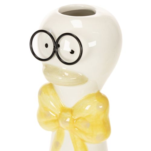 Conjunto de 3 Figuras de Cerâmica Pato com Óculos - Decoração Primavera/Verão 25cm | Floristik24.pt