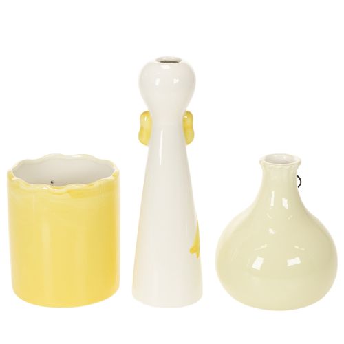 Conjunto de 3 Figuras de Cerâmica Pato com Óculos - Decoração Primavera/Verão 25cm | Floristik24.pt