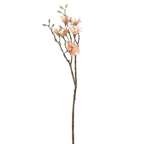 Floristik24 Ramo de magnólia com 6 flores Magnólia salmão artificial 84cm