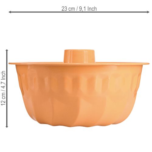 Itens Forma decorativa de metal para bolo Bundt laranja Ø23cm A12cm