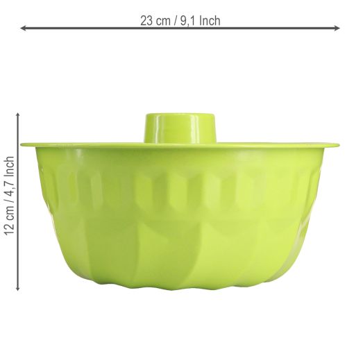 Itens Forma de bolo Bundt decorativa de metal, verde maçã, Ø23cm A12cm
