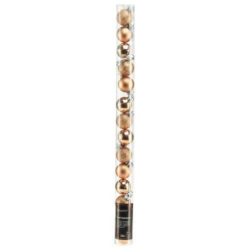 Itens Mini bolas de árvore de Natal bronze inquebrável Ø3cm Alt.3,5cm 14pcs