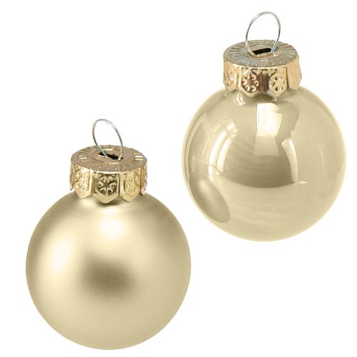 Floristik24 Mini bolas de árvore de Natal bolas de vidro pérola Ø2,5cm 22 un