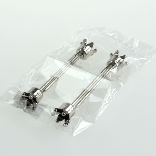 Floristik24 Suporte de vela coroa prata 4pcs