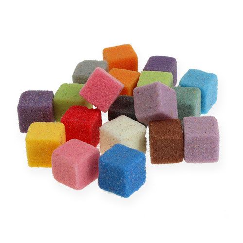 Floristik24 Mini-cubo de espuma floral úmido colorido 300pcs