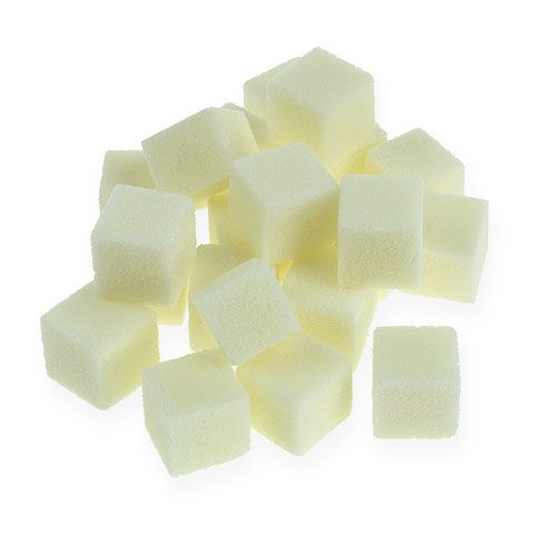 Floristik24 Mini-cubo de espuma úmida de creme 300p