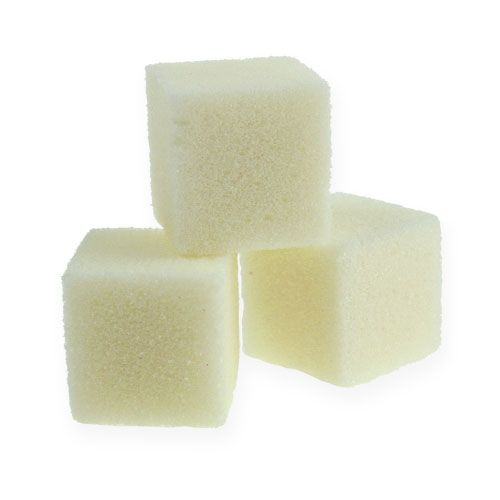Floristik24 Mini-cubo de espuma úmida de creme 300p
