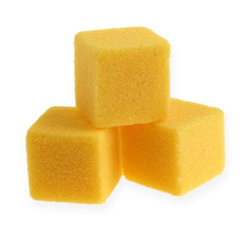 Floristik24 Mini-cubo de espuma úmida amarelo 300p