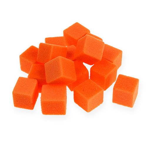 Floristik24 Mini-cubo de espuma úmida laranja 300p