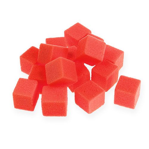 Floristik24 Mini-cubo de espuma úmida vermelho 300p