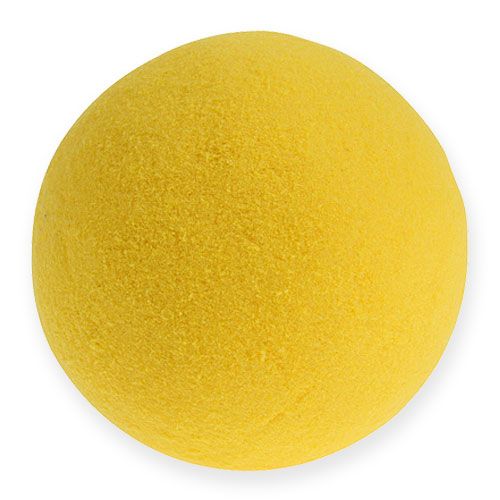 Floristik24 Bolas de espuma florais amarelas 9cm 4 unidades