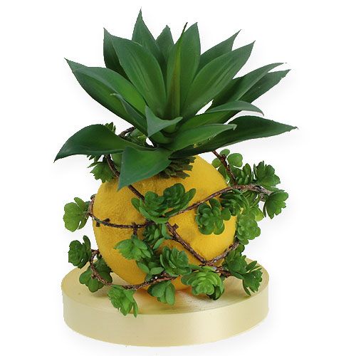 Floristik24 Bolas de espuma florais amarelas 9cm 4 unidades