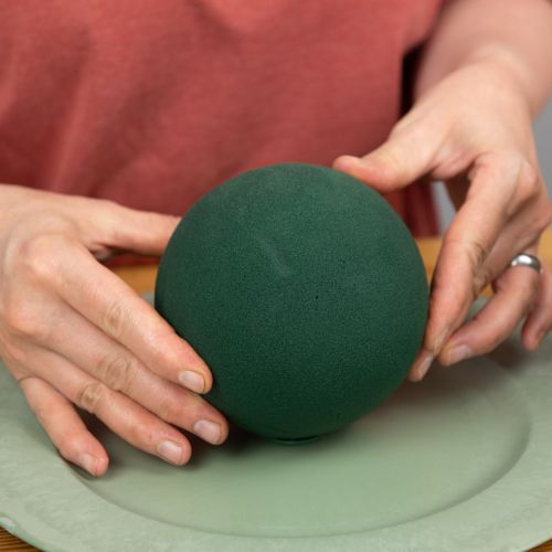 Itens Bola de espuma floral pequena verde Ø12cm 5 unidades