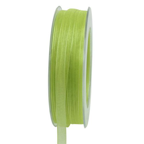 Fita de organza com ourela 50m verde claro