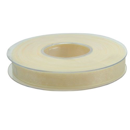 Itens Fita de organza com ourela 1,5cm 50m creme