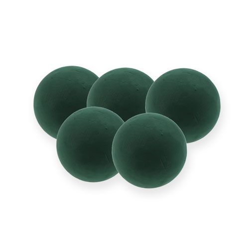 Floristik24 Bola de espuma floral mini verde escuro Ø9cm 10p