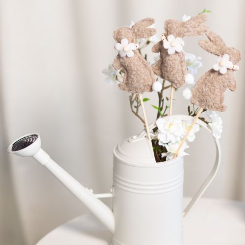 Itens Figura decorativa de coelho da Páscoa para decoração de primavera e enfeites sazonais, 42 cm, 8 peças