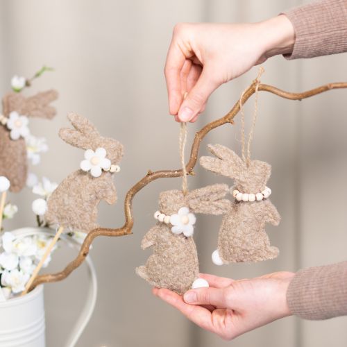 Itens Coelhinho da Páscoa para pendurar, acessório decorativo ideal para janela, 14 cm, 8 peças