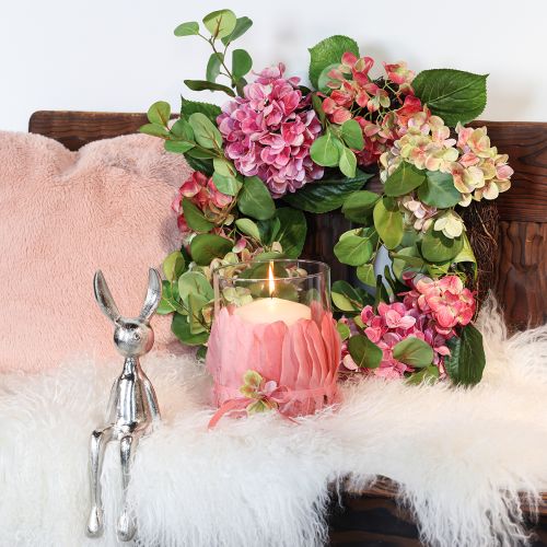 Floristik24 Banqueta com borda coelhinho da Páscoa coelho de metal pequeno prateado 9×9×21cm